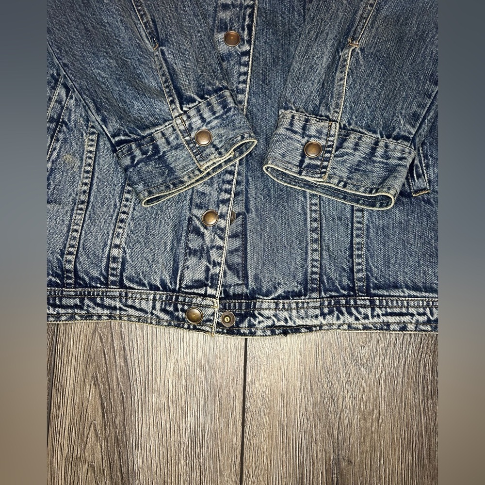 NWOT NorthStyle Longline Denim Jacket Women’s L – Vintage Wash, Snap Buttons - Picture 6 of 13